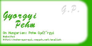 gyorgyi pehm business card